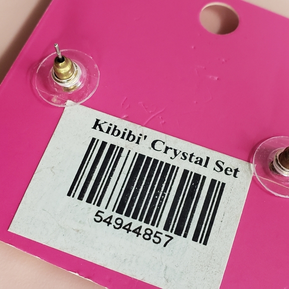 Sassy Jones ‘Hollidazzle’ Necklace&Earring Set Gold Crystal/Magenta Kibibi - Picture 4 of 7